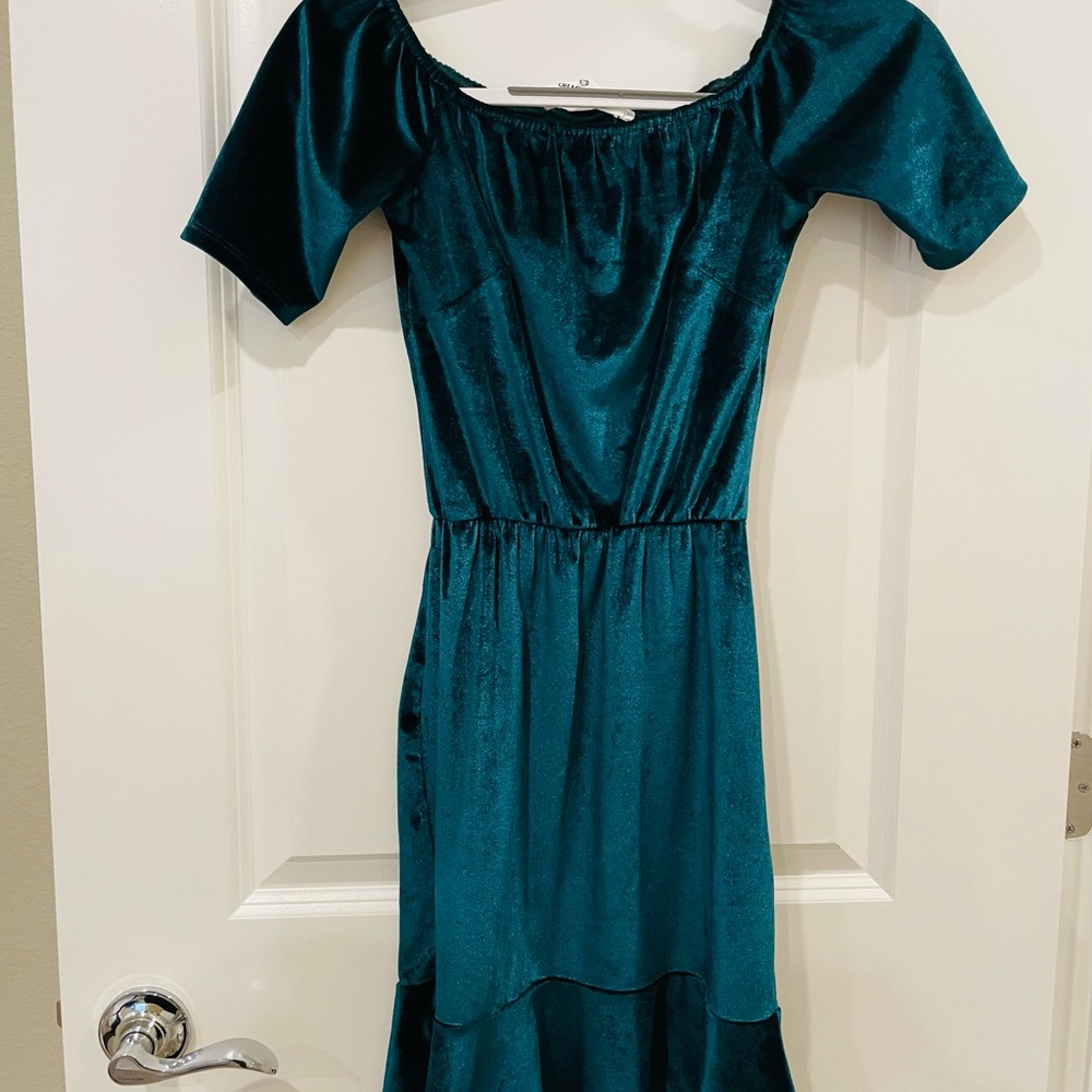 Velvet Off-shoulder Dress (Small) - Picture 3 of 3
